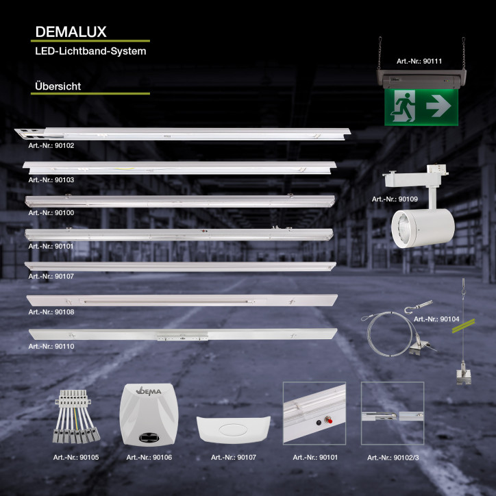 Nosná lišta na únikové cesty pre svetelný systém Demalux LED 1500