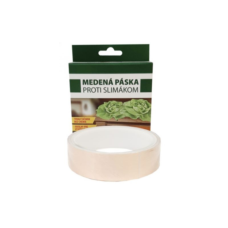 Samolepiaca páska proti slimákom 4 m x 2,5 cm, medená