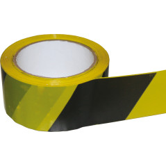 Páska lepiaca výstražná, 50mm x 66m, nosič PVC, žlto-čierna