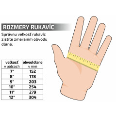 Zváračské rukavice celokožené, 340 mm, veľkosť 11