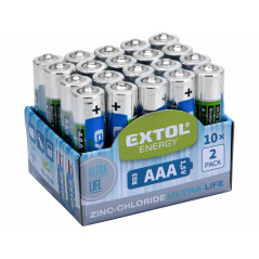 Batéria zink-chloridová 20ks, 1,5V, typ AAA