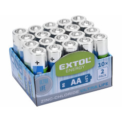 Batéria zink-chloridová 20ks, 1,5V, typ AA