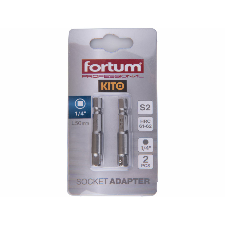 Adaptér na bity 1/4"x50 mm, 2 ks