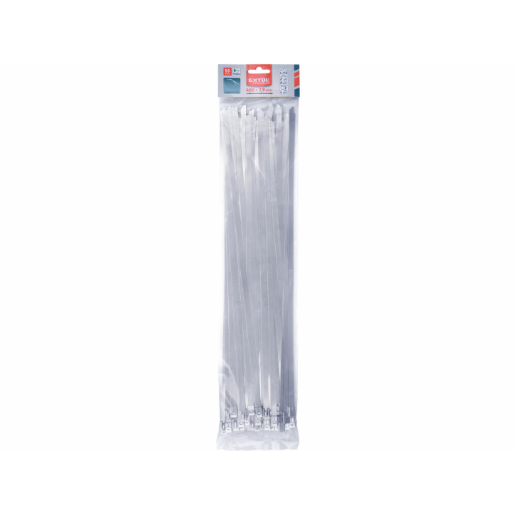 Pásky sťahovacie antikorové, 7,9x450mm, 50ks, 114kg
