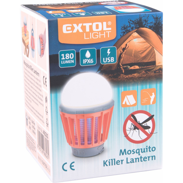 Svietidlo 3x1W SMD LED s lapačom komárov, 180lm