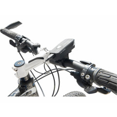 Svietidlo na bicykel, 350lm, 1,2Ah Li-Po, IPX4, microUSB nabíjanie, klaksón