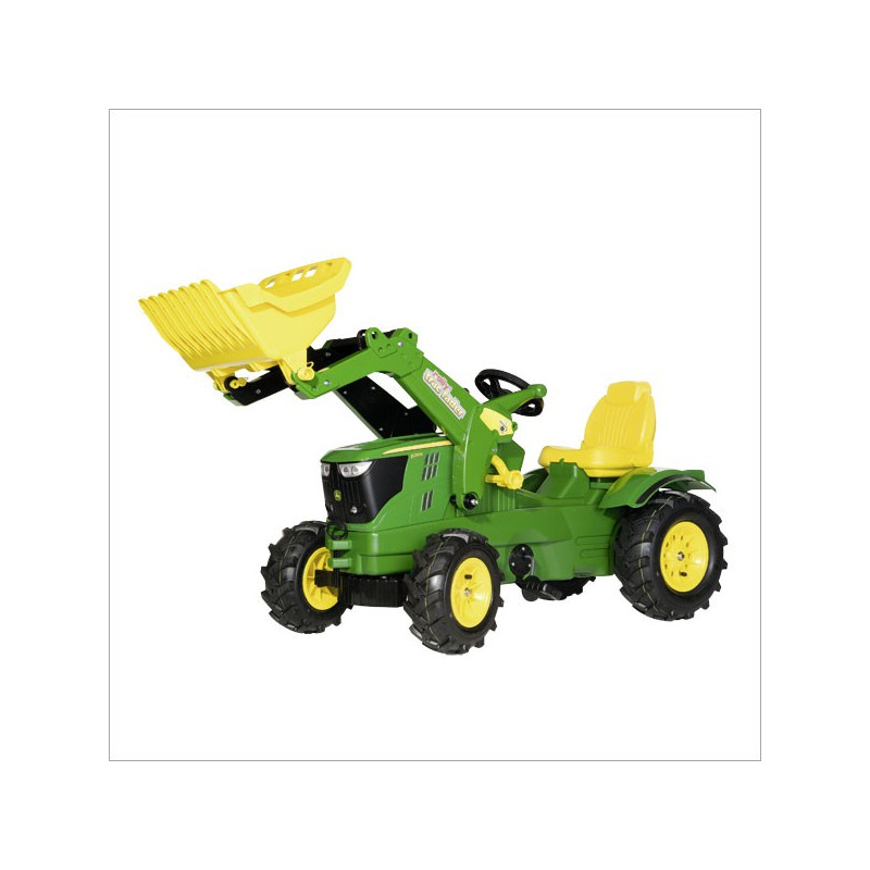 Rolly Toys John Deere 6210R s prednou radlicou a pneumatikami Rolly Toys John Deere 6210R s prednou radlicou a pneumatikami