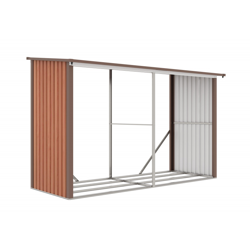 Prístrešok na drevo WOH 682 - 302 x 119 cm, hnedý Prístrešok na drevo WOH 682 - 302 x 119 cm, hnedý