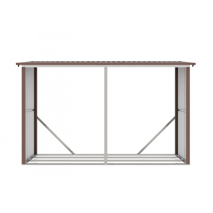 Prístrešok na drevo WOH 682 - 302 x 119 cm, hnedý