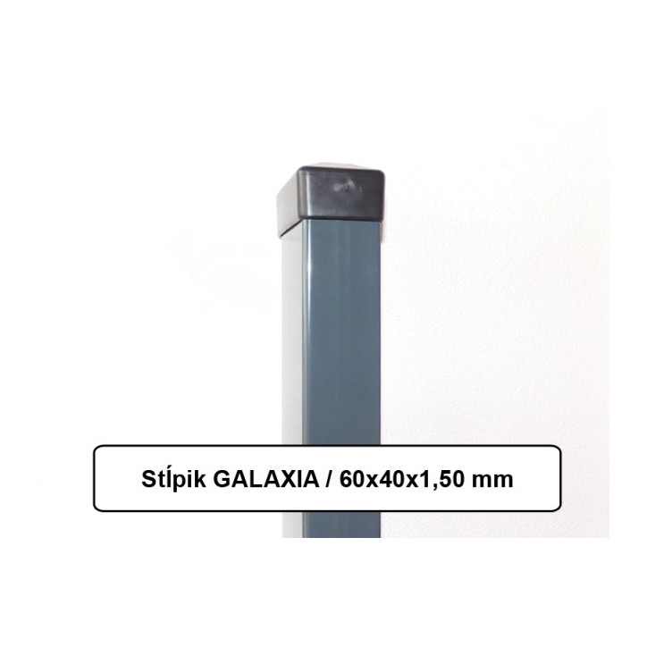 Plotový stĺpik GALAXIA ZN+PVC 60x40x1,5x1600, antracitový