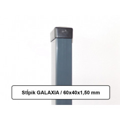 Plotový stĺpik GALAXIA ZN+PVC 60x40x1,5x2400, antracitový