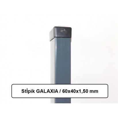 Plotový stĺpik GALAXIA ZN+PVC 60x40x1,5x2400, antracitový