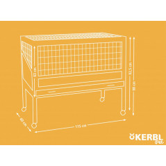 Klietka pre králiky a hlodavce KERBL INDOOR DELUXE - jednoposchodová