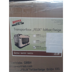 Prepravný box pre mačky a psov skladací Felix XXL 89x61x67 cm, béžový