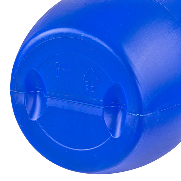 Barel / plastový sud s vekom so širokým hrdlom a úchytmi 60 L, modrý