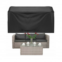 Kryt na záhradný nábytok 180x120x74 cm, čierny SPRINGOS EXTERIO
