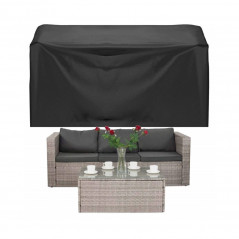 Kryt na záhradný nábytok 242x162x100 cm, čierny SPRINGOS EXTERIO