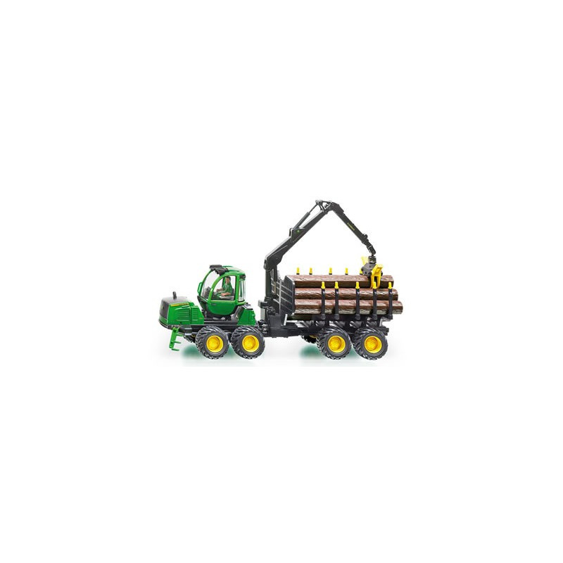 Siku John Deere lesnícke vozidlo s prívesom a hydraulickou rukou Siku John Deere lesnícke vozidlo s prívesom a hydraulickou rukou