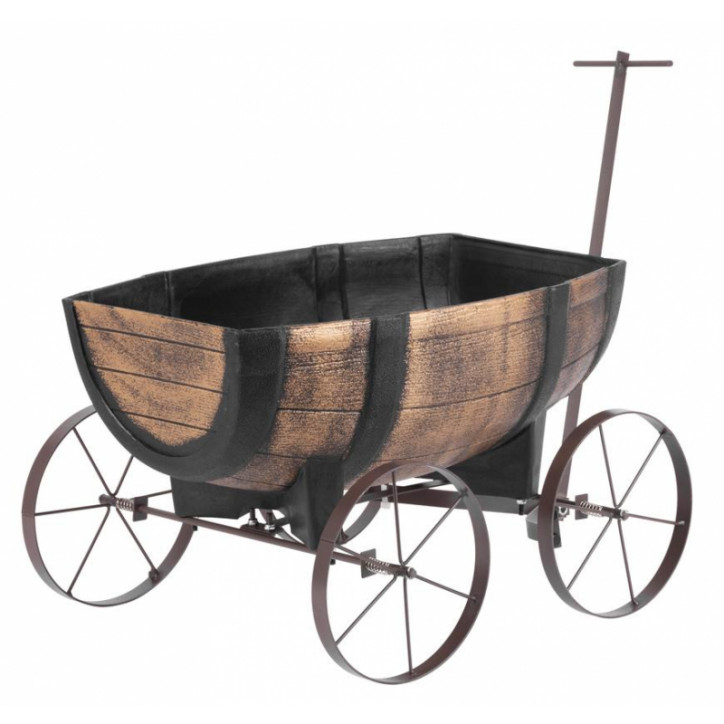 Kvetináč Strend Pro Woodeff, 41,5x29x19 cm, whiskey barel wagon