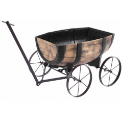 Kvetináč Strend Pro Woodeff, 41,5x29x19 cm, whiskey barel wagon