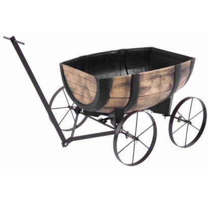 Kvetináč Strend Pro Woodeff, 41,5x29x19 cm, whiskey barel wagon