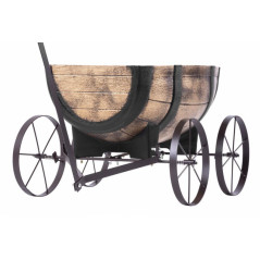 Kvetináč Strend Pro Woodeff, 41,5x29x19 cm, whiskey barel wagon