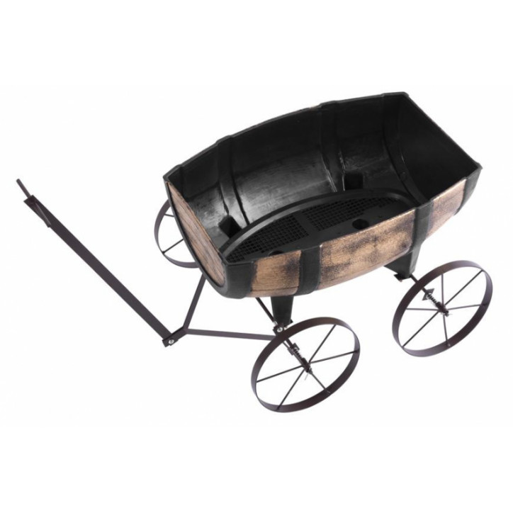 Kvetináč Strend Pro Woodeff, 41,5x29x19 cm, whiskey barel wagon