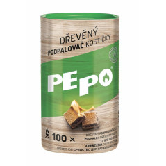Drevený podpaľovač PE-PO kocky, 100 kociek