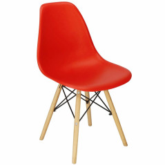 Dizajnová stolička SPRINGOS MILANO červená
