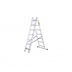 Hliníkový rebrík 3x7 priečok trojdielny DRABEST DW3-7 BASIC