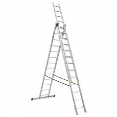 Hliníkový rebrík 3x13 priečok trojdielny DRABEST DW3-13 PRO