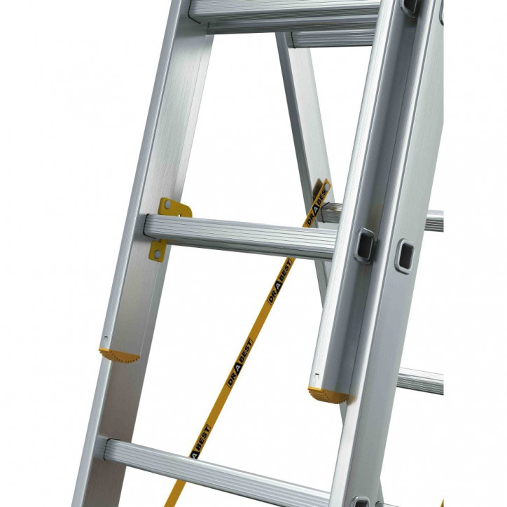 Hliníkový rebrík 3x7 priečok trojdielny DRABEST DW3-7 MAX