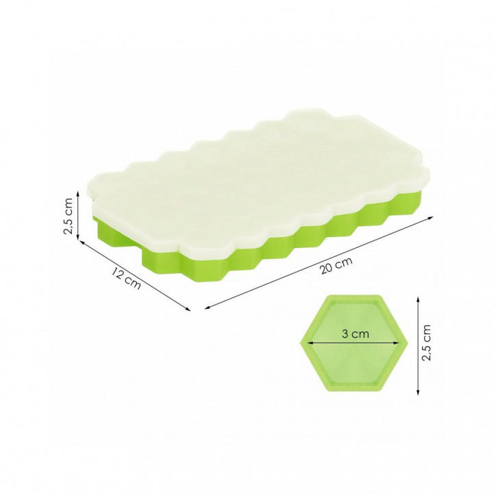Silikónová forma na ľad SPRINGOS FROZEN zelená