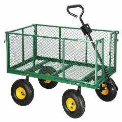 Záhradný vozík 400 kg, zelený SPRINGOS GA0011