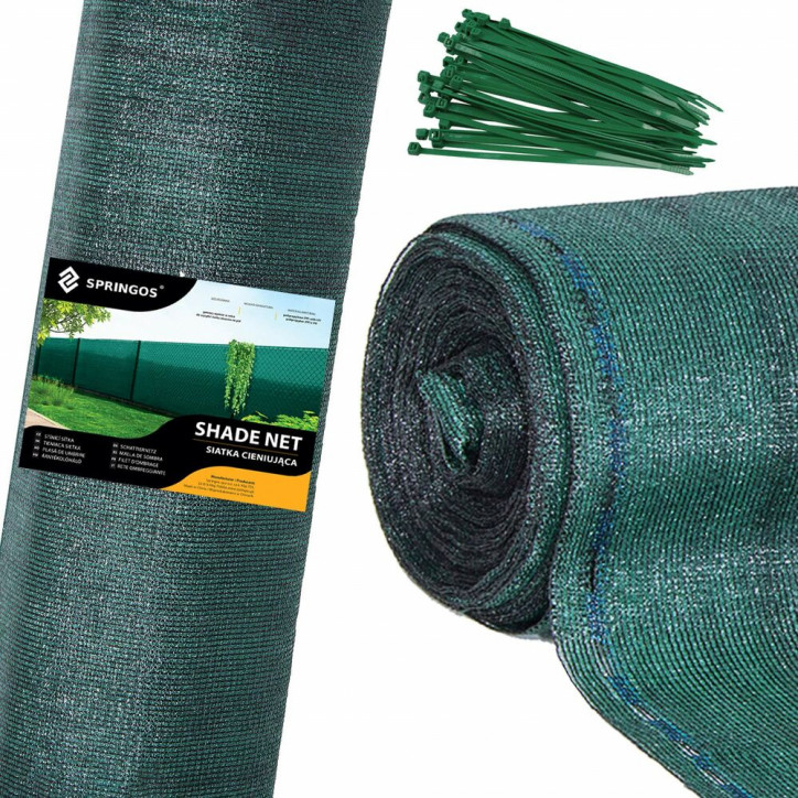 Tieniaca tkanina 150cm x 10m, 95% zatienenie, zelená SPRINGOS SN0039