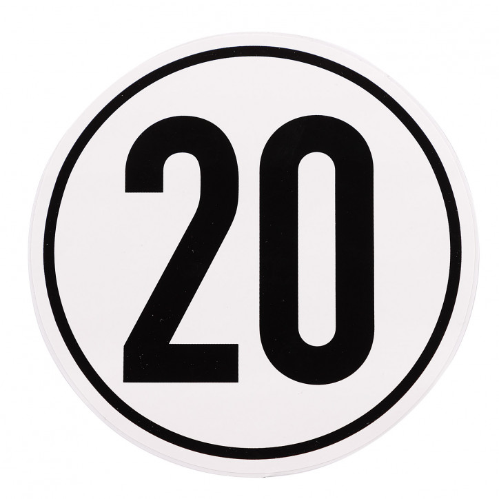 Rýchlostná nálepka 20 km/h, 200 mm Rýchlostná nálepka 20 km/h, 200 mm