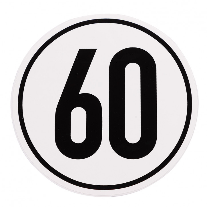 Rýchlostná nálepka 60 km/h, 200 mm Rýchlostná nálepka 60 km/h, 200 mm