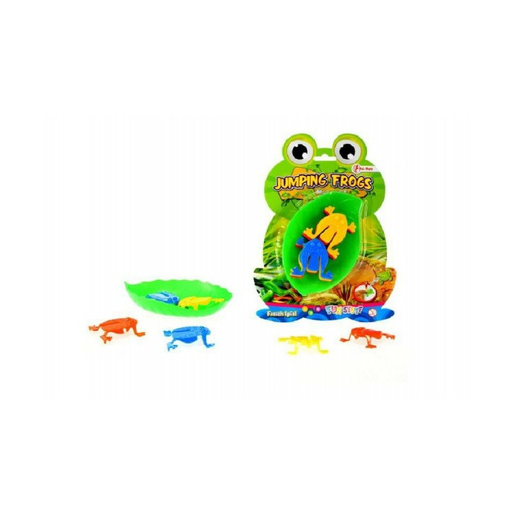 Skákajúci žaby plast na karte