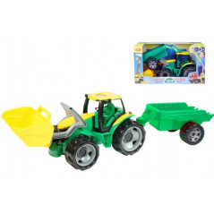 Traktor sa lyžicou 60cm a prívesom 45cm plast v krabici