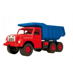Auto Tatra 148 plast 73cm v krabici - červená kabína modrá korba