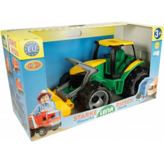 Traktor sa lyžicou plast zelenožltý 65cm v krabici od 3 rokov
