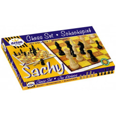 Šach drevené figúrky spoločenská hra v krabici 37x22x4cm