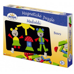 Magnetické puzzle Medvede v krabici 33x23x3,5cm