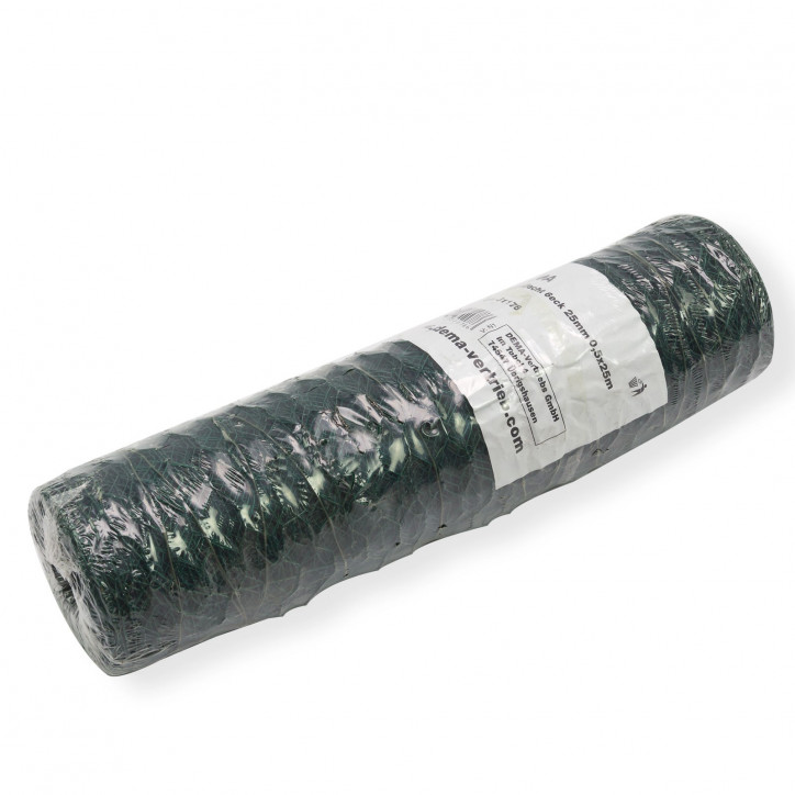 Králičie šesťhranné pletivo poplastované 25 mm, 0,5x25 m, drôt 0,8 mm, zelené Králičie šesťhranné pletivo poplastované 25 mm, 0,5x25 m, drôt 0,8 mm, zelené