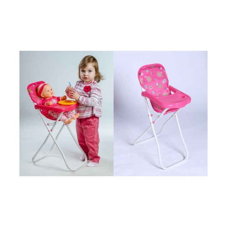 Stolička pre bábiky vysoká kov/plast 33x26x60cm v sáčku