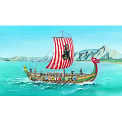 Model Viking Vikingská loď DRAKKAR 1:60 20,8x30,3cm v krabici 34x19x5,5cm