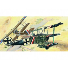 Model Fokker Dr.1 13x16,1cm v krabici 31x13,5 x 3,5cm