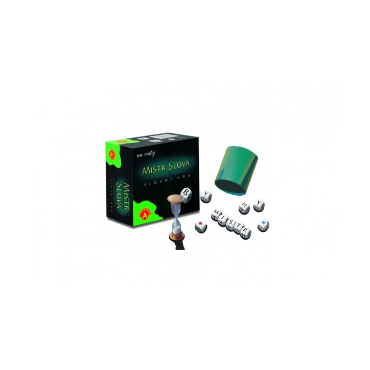 Majster Slová spoločenská hra na cesty s kockami v krabičke 13x12,5x6cm