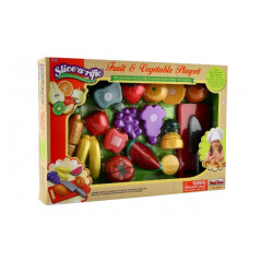 Ovocie a zelenina krájacie s náčiním plast 25ks v krabici