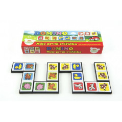 Domino Moje prvé zvieratká 28ks spoločenská hra v krabičke 21x6x3cm
